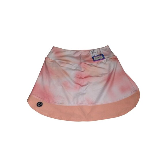 reel life Pants - Reel Life Women's Performance Skort Peach Tie-Dye Skirt with Built-In Shorts S
